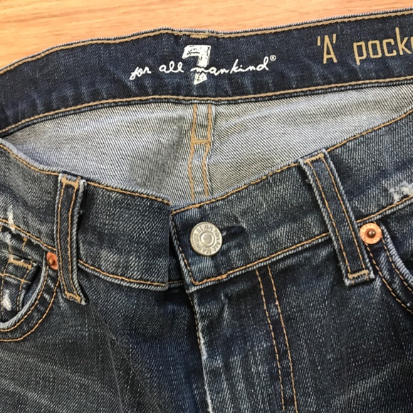 7 For All Mankind “A” Pocket Jeans size 33 Boot Cut - Picture 5 of 7